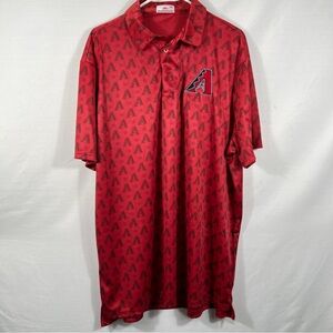 Arizona Diamondbacks Red Polo Tee w/Patterned Logos  0861